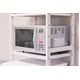 冷蔵庫ラック 木製 棚板(10段階高さ調整可)/アジャスター付き 白(ホワイト)  - 縮小画像5
