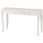 コンソールテーブル 木製 ヴィオレッタシリーズ アンティークホワイト(白)  