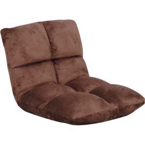 リクライニング座椅子(パーソナルチェア) 幅45cm 背部ギア式/14段階角度調整可 ブラウン  商品画像
