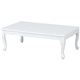 折れ脚テーブル(ローテーブル/折りたたみテーブル) 長方形 幅80cm 木製 猫足 アンティーク風 ホワイト(白) - 縮小画像1