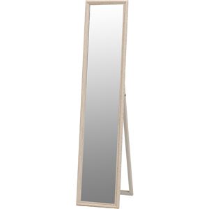 スタンドミラー(全身姿見鏡) 幅33cm×高さ150cm アンティーク調 ホワイト(白) - 拡大画像