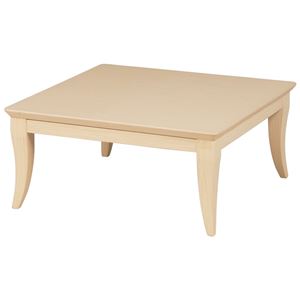 リビングこたつテーブル 正方形 本体 木製 75cm ナチュラル  - 拡大画像