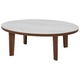 カジュアルこたつテーブル 楕円形 本体 木目調 105cm 楕円 ブラウン  - 縮小画像2