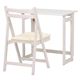 折りたたみ椅子(作業用チェア) 木製×合成皮革/合皮 WS ホワイト(白) - 縮小画像3