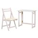折りたたみ椅子(作業用チェア) 木製×合成皮革/合皮 WS ホワイト(白) - 縮小画像4