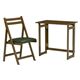 折りたたみ椅子(作業用チェア) 木製×合成皮革/合皮 BR ブラウン  - 縮小画像3