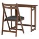 折りたたみ椅子(作業用チェア) 木製×合成皮革/合皮 BR ブラウン  - 縮小画像4