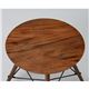サイドテーブル 円形 木製(マホガニー)/スチール製  - 縮小画像2