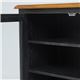 扉付きキャビネット(リビング収納/収納棚) 幅80cm 木製 引き出し収納付き アンティーク調 ブロカントシリーズ ブラック(黒) - 縮小画像4