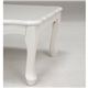 折れ脚テーブル(折りたたみローテーブル) 木製 幅80cm×奥行55cm 猫足/姫系 MT-6030WH ホワイト(白) - 縮小画像5