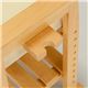 スツール(玄関ベンチ/玄関椅子) 木製 幅57cm 高さ調節可 手すり/フック/ステッキフォルダー付き VH-7944NA ナチュラル - 縮小画像3