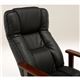 高座椅子 肘付き 背もたれ/座面高調整可 張地：合成皮革(合皮) LZ-4454BK ブラック(黒) - 縮小画像4