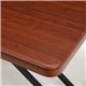 リフティングテーブル(昇降式テーブル) 木製/スチールパイプ 幅105cm レバー式 KT-3170BR ブラウン - 縮小画像2