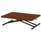 リフティングテーブル(昇降式テーブル) 木製/スチールパイプ 幅120cm レバー式 KT-3171BR ブラウン - 縮小画像4