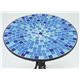 ガーデンテーブル(丸型テーブル) スチール/タイル天板 φ61cm LT-4580BL ブルー(青) - 縮小画像2