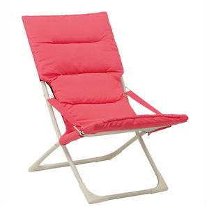 折りたたみ椅子(折りたたみチェア) スチールフレーム 幅65.5cm LC-4702PI ピンク - 拡大画像