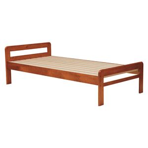 すのこベッド 本体 【シングルサイズ】 ブラウン木製  - 拡大画像