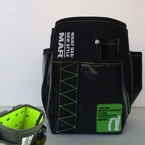 （まとめ）電工ポケット WAIST GEAR 【腰袋×2セット】 グリーン（緑） マーベル MDP-90AG - 拡大画像