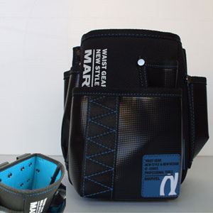 （まとめ）電工ポケット WAIST GEAR 【腰袋×2セット】 ブルー（青） マーベル MDP-90AB - 拡大画像