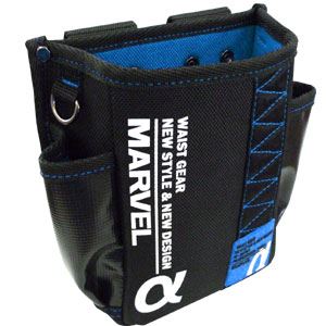 (まとめ)電工ポケット WAIST GEAR 【腰袋スリムタイプ×2セット】 ブルー(青) マーベル MDP-91AB 商品画像