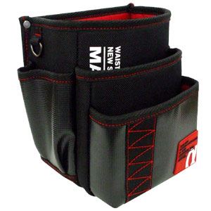 (まとめ)電工ポケット WAIST GEAR 【腰袋三段タイプ×2セット】 レッド(赤) マーベル MDP-93AR 商品画像
