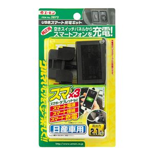 （まとめ） USBスマート充電キット（日産車用） 2872 【×2セット】 - 拡大画像