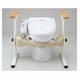 安寿　洋式トイレ用フレームSUS-はねあげＲ-2 / 533-067　木製ひじ掛け - 縮小画像2