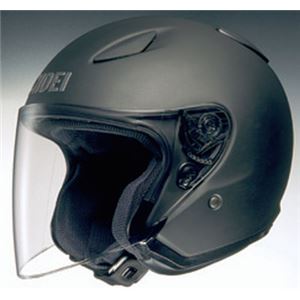 ジェットヘルメット シールド付き J-STREAM マットブラック S 【バイク用品】 - 拡大画像