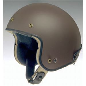 ジェットヘルメット MASH-X マットブラウン S 【バイク用品】 - 拡大画像
