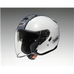 ジェットヘルメット シールド付き J-CRUISE CORSO TC-6 ホワイト/シルバー S 【バイク用品】