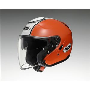 ジェットヘルメット シールド付き J-CRUISE CORSO TC-8 オレンジ/ホワイト S 【バイク用品】 - 拡大画像