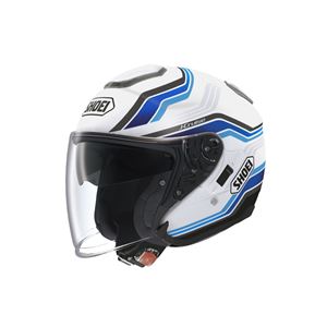 ジェットヘルメット シールド付き J-CRUISE STOLD TC-2 ブルー/ホワイト S 【バイク用品】 - 拡大画像