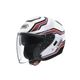 ジェットヘルメット シールド付き J-CRUISE STOLD TC-10 ホワイト/レッド S 【バイク用品】 - 縮小画像1