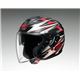 ジェットヘルメット シールド付き J-CRUISE CLEAVE TC-1 レッド/ブラック S 【バイク用品】 - 縮小画像1