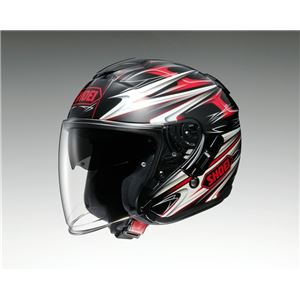 ジェットヘルメット シールド付き J-CRUISE CLEAVE TC-1 レッド/ブラック L 【バイク用品】 - 拡大画像