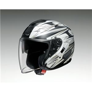 ジェットヘルメット シールド付き J-CRUISE CLEAVE TC-6 ホワイト/グレー S 【バイク用品】 - 拡大画像