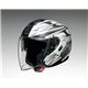 ジェットヘルメット シールド付き J-CRUISE CLEAVE TC-6 ホワイト/グレー S 【バイク用品】 - 縮小画像1