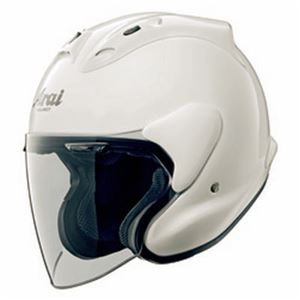 ジェットヘルメット シールド付き MZ 白 57-58 【バイク用品】 - 拡大画像
