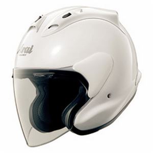 ジェットヘルメット シールド付き MZ グラスホワイト 57-58 【バイク用品】 - 拡大画像