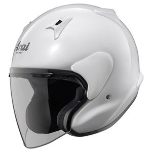 ジェットヘルメット シールド付き MZ-F グラスホワイト 55-56 【バイク用品】