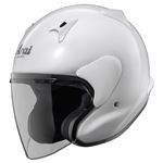 ジェットヘルメット シールド付き MZ-F グラスホワイト 55-56 【バイク用品】