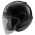 ジェットヘルメット シールド付き MZ-F グラスブラック 55-56 【バイク用品】