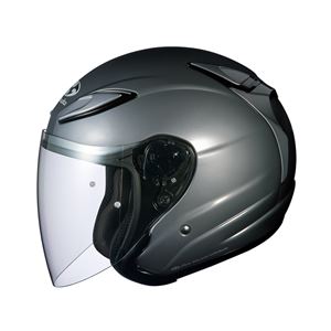 AVAND2 ジェットヘルメット シールド付き ガンメタ S 【バイク用品】 - 拡大画像