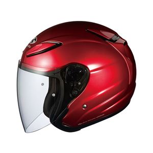 AVAND2 ジェットヘルメット シールド付き シャイニーレッド S 【バイク用品】 - 拡大画像