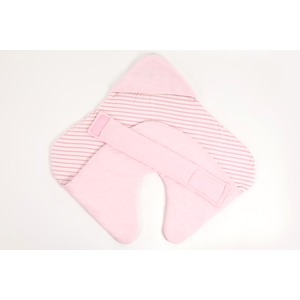 【赤ちゃん安眠おくるみ　エマムール】出産祝いに大人気（全2色）ピンク - 拡大画像