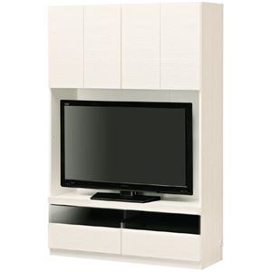 壁面テレビボード TVボード 幅120cm（目安TV：～48型） ホワイト 白 【PORTALE】ポルターレ 【日本製】  - 拡大画像