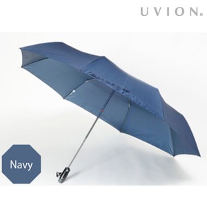 【UVION】　安全式自動開閉　折りたたみ傘 大判69cmPUネジ式　ネイビー 商品画像