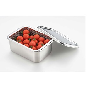 スクエア型 豆腐水切りセット 【幅 バット:13.5cm ざる:13.8cm】 日本製 ステンレス 『ヨシカワ』 〔台所 キッチン〕 スクエア型 豆腐水切りセット 【幅 バット:13.5cm ざる:13.8cm】 日本製 ステンレス 『ヨシカワ』 〔台所 キッチン〕