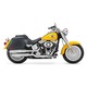【高級品質】 ハーレーソフテイル　ファットボーイ レザーハードサドルバック　WLAM-300-B （ラージサイズ）Harley Softail Fatboy - 縮小画像2