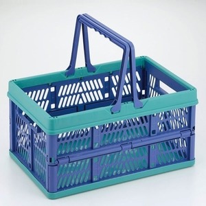 カクセー 折りたたみ式コンテナバスケット ブルー T-Containerbasket 商品画像